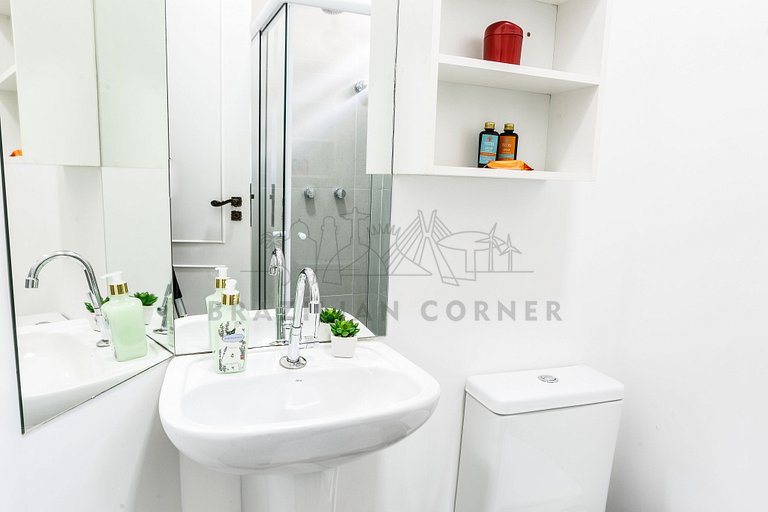 Apartamento com quintal na Praça Pôr do Sol