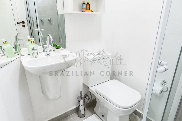 Apartamento com quintal na Praça Pôr do Sol