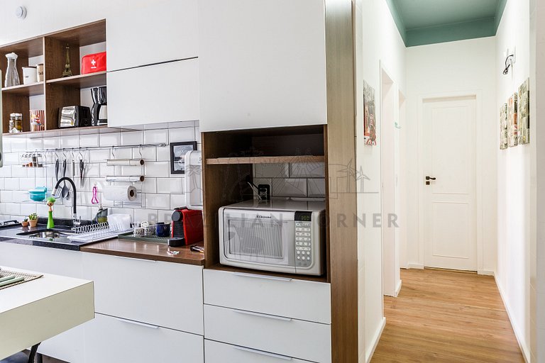 Apartamento com quintal na Praça Pôr do Sol