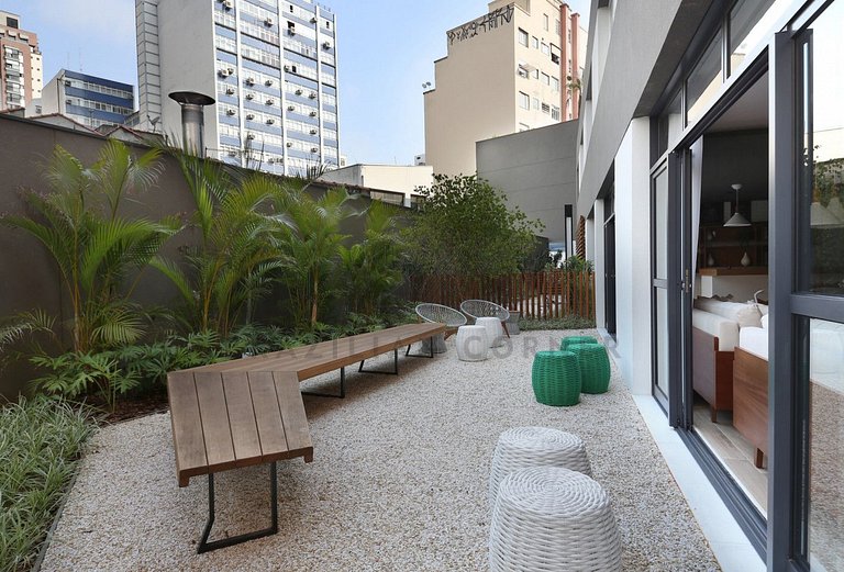 Estúdio moderno e aconchegante na Bela Vista c/ AC