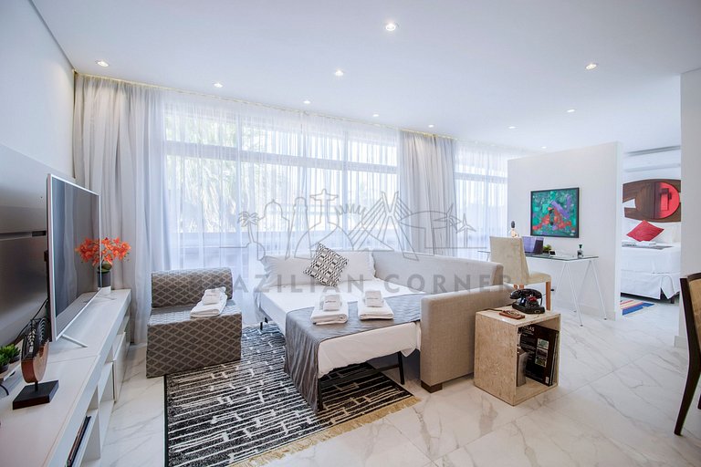 Loft Amplo com AC e Vaga em Alto de Pinheiros