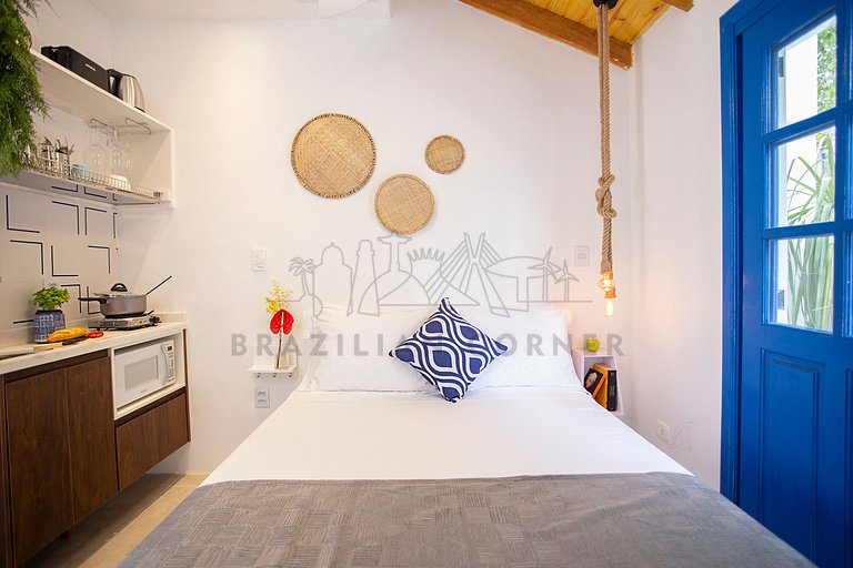 Studio Charmoso estilo Grego ótima localização 23