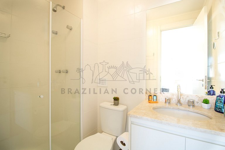 Apartment in Pinheiros with AC, Pool and Gym