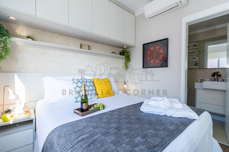 3 Quartos | Moderno | AC | 2 Piscinas | Academia