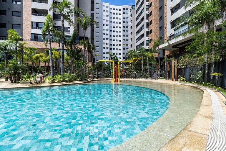 Piscina estilo praia, AC, vaga | Brazilian Corner