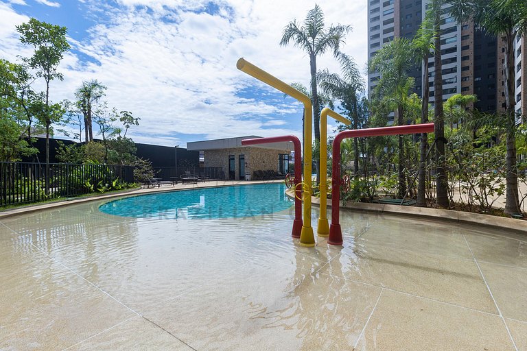 Piscina estilo praia, AC, vaga | Brazilian Corner