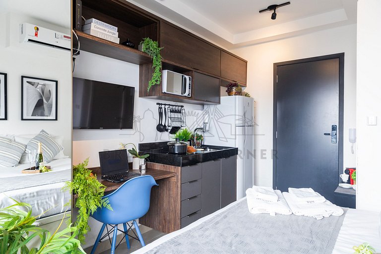 Charming studio in Pinheiros with Gym, Pool ans AC
