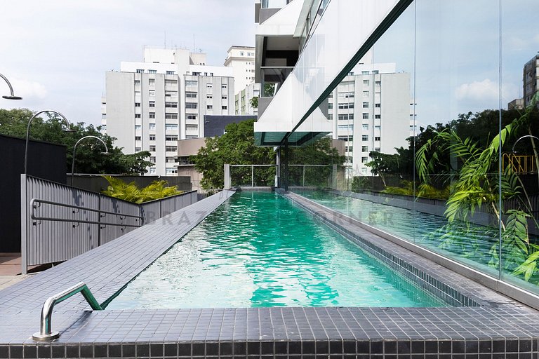 Charming studio in Pinheiros with Gym, Pool ans AC