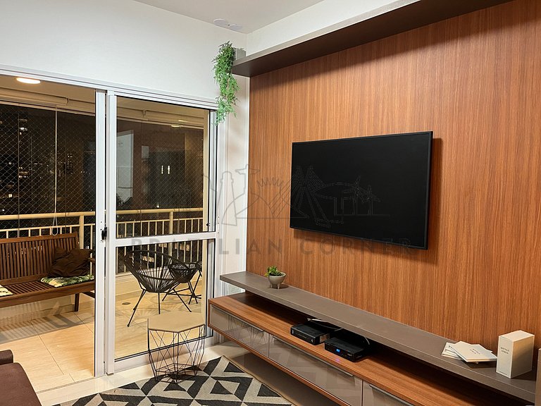 3 Quartos,2 Piscinas, AC, 2 vagas|Brazilian Corner