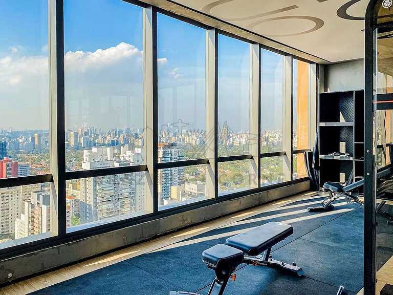 Amazing view, pool , gym, AC| Brazilian Corner