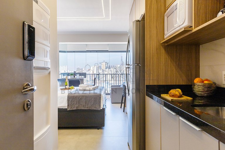 Piscina, academia, AC ,cama Queen|Brazilian Corner