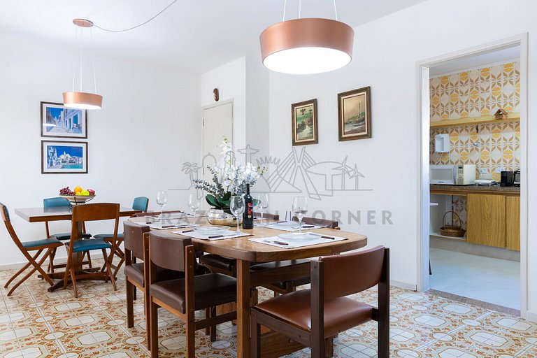 250m da praia com AC, 4 quartos| Brazilian Corner