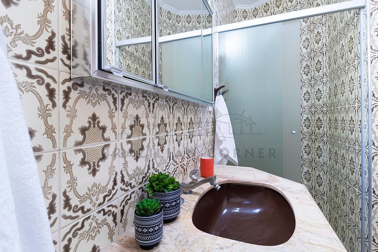 250m da praia com AC, 4 quartos| Brazilian Corner
