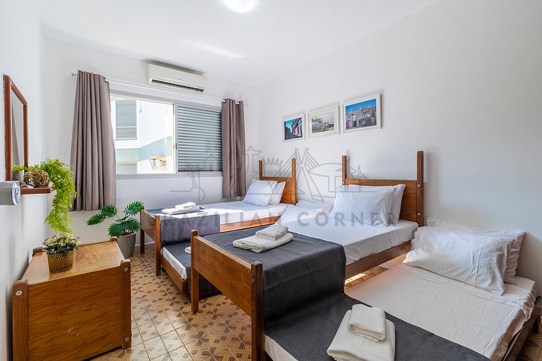 250m da praia com AC, 4 quartos| Brazilian Corner