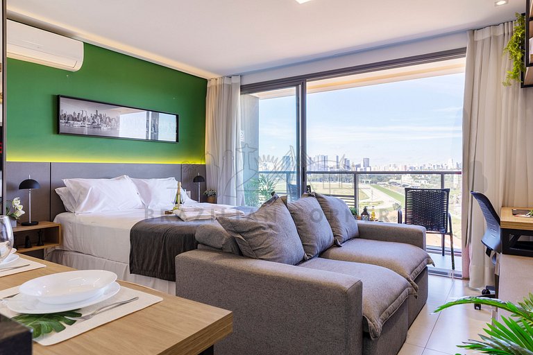 Amazing view, pool, AC, Gym| Brazilian Corner