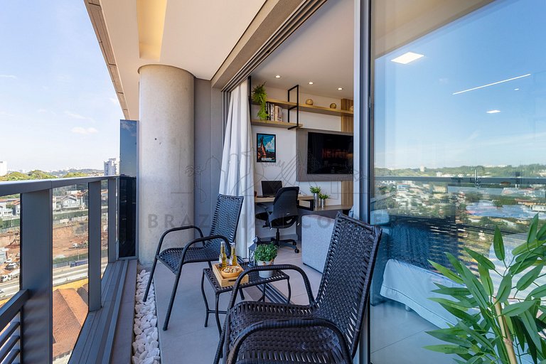 Amazing view, pool, AC, Gym| Brazilian Corner