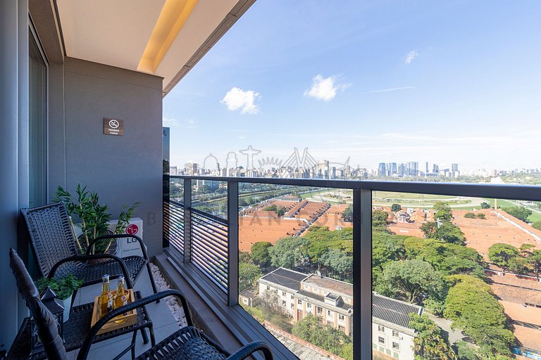 Amazing view, pool, AC, Gym| Brazilian Corner
