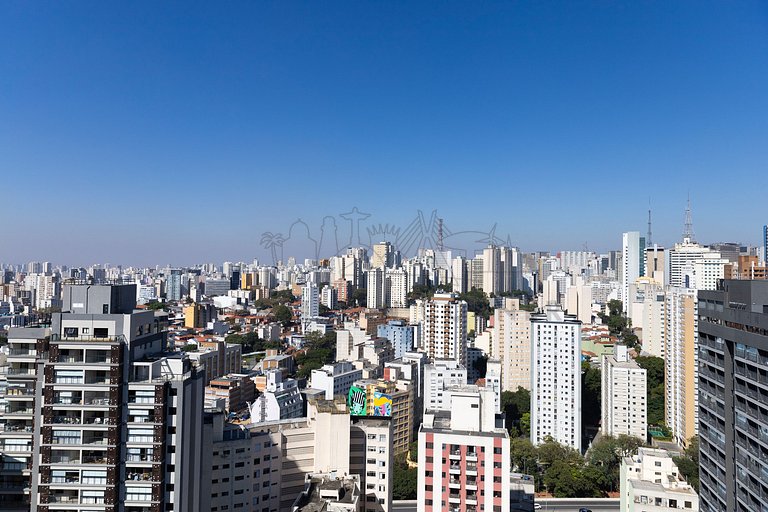 Vista incrível ,piscina ,academia|Brazilian Corner