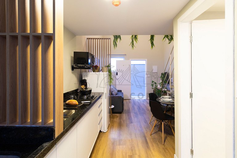 Loft moderno, Gonzaga, Ar condicionado, Varanda