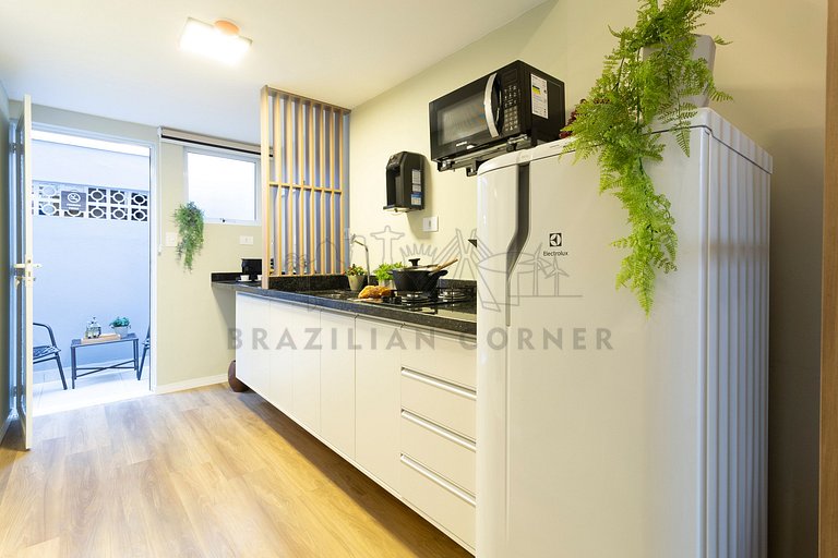 Loft moderno, Gonzaga, Ar condicionado, Varanda