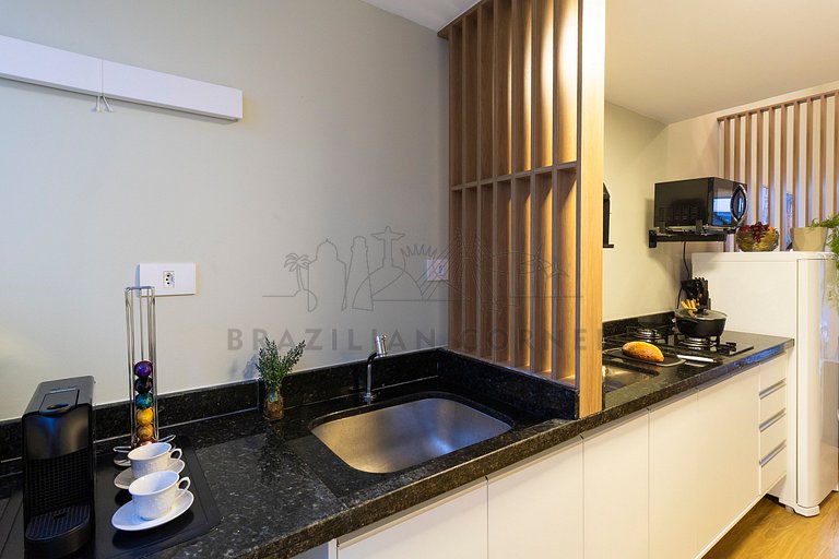 Loft moderno, Gonzaga, Ar condicionado, Varanda