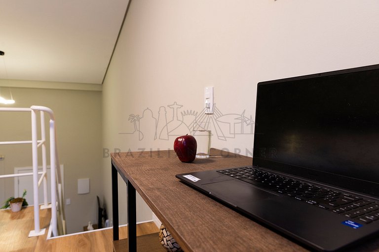 Loft moderno, Gonzaga, Ar condicionado, Varanda