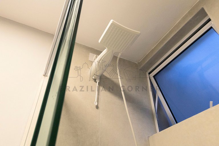 Loft moderno, Gonzaga, Ar condicionado, Varanda