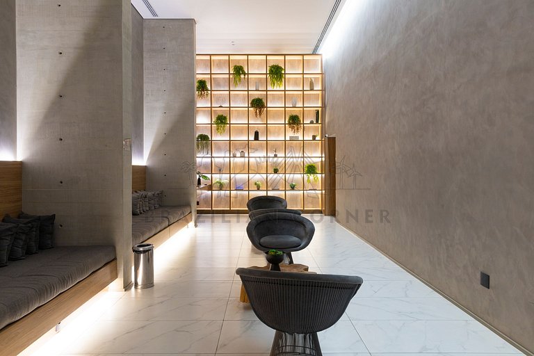 New and modern in Jardins with pool and gym
