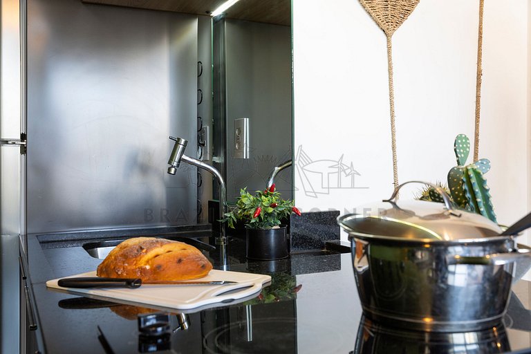 Modern and new in Jardins with AC, pool and gym
