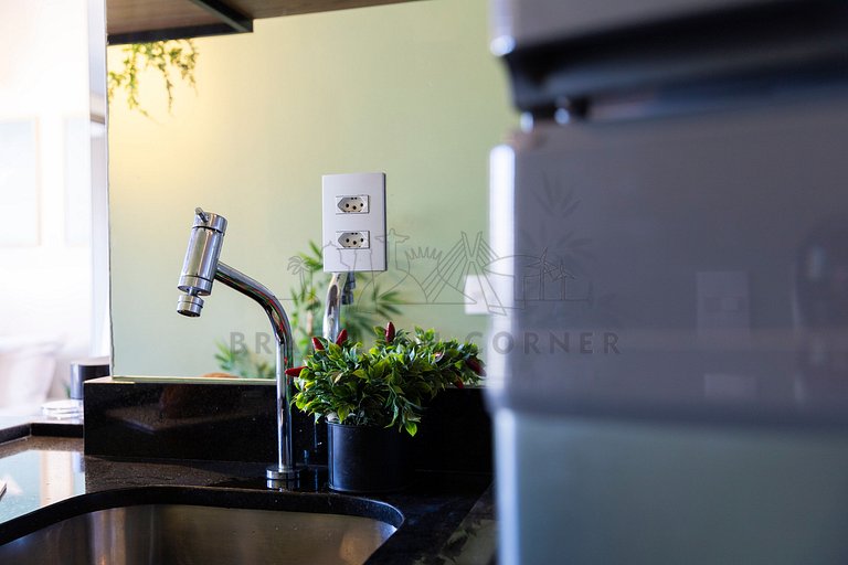 Modern and new in Jardins with AC, pool and gym