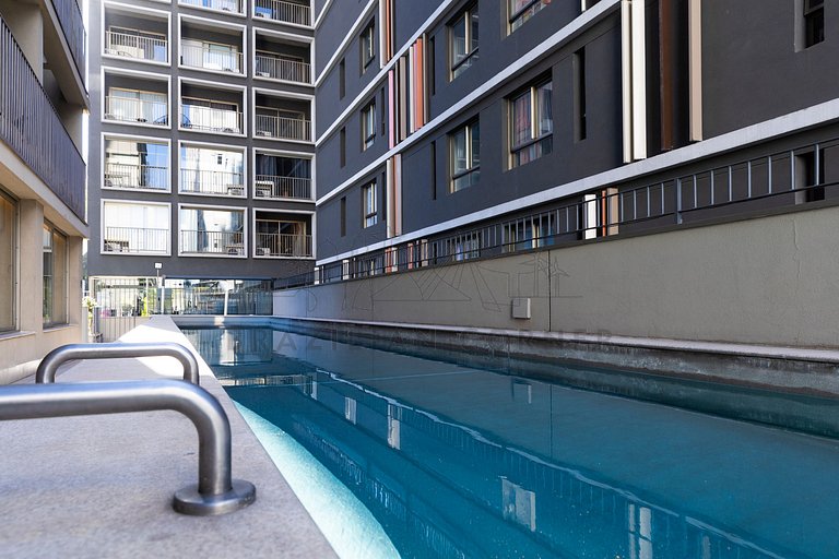 Modern and new in Jardins with AC, pool and gym