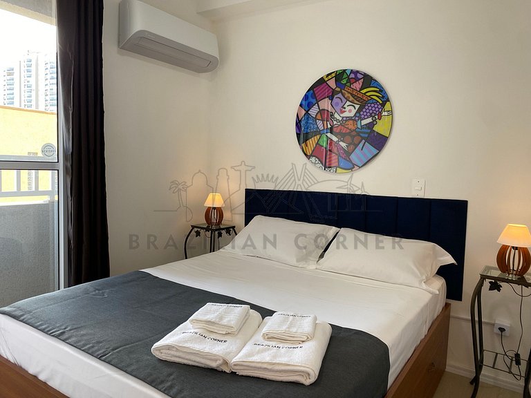 Near the Airport with Office, AC, and Gym