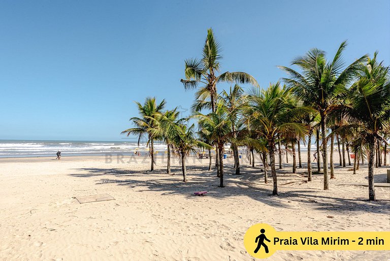 Apartamento aconchegante a 85 m da Praia com vaga