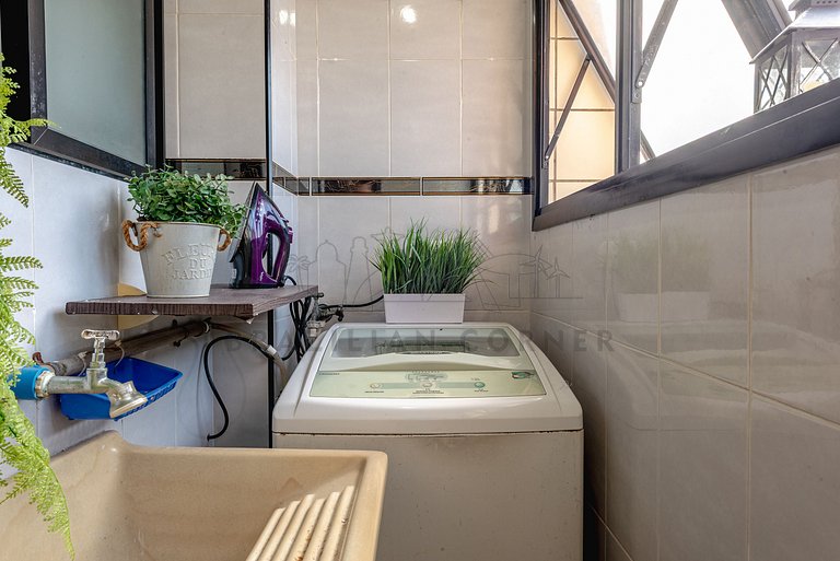 Apartamento aconchegante a 85 m da Praia com vaga
