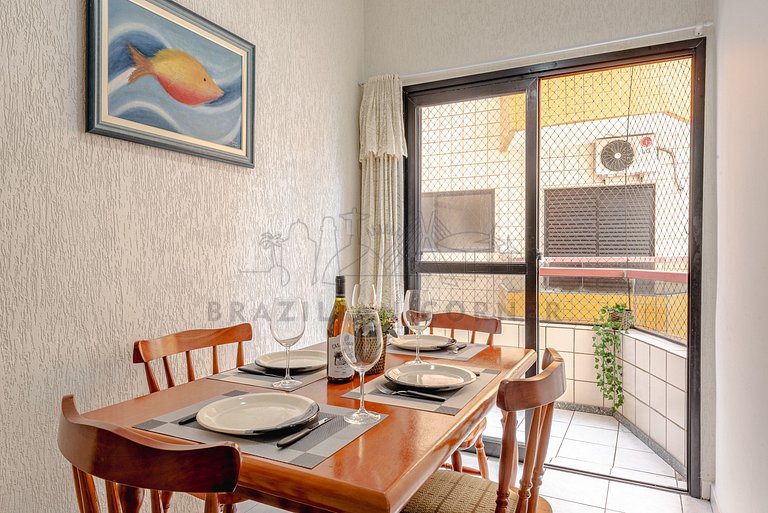 Apartamento aconchegante a 85 m da Praia com vaga