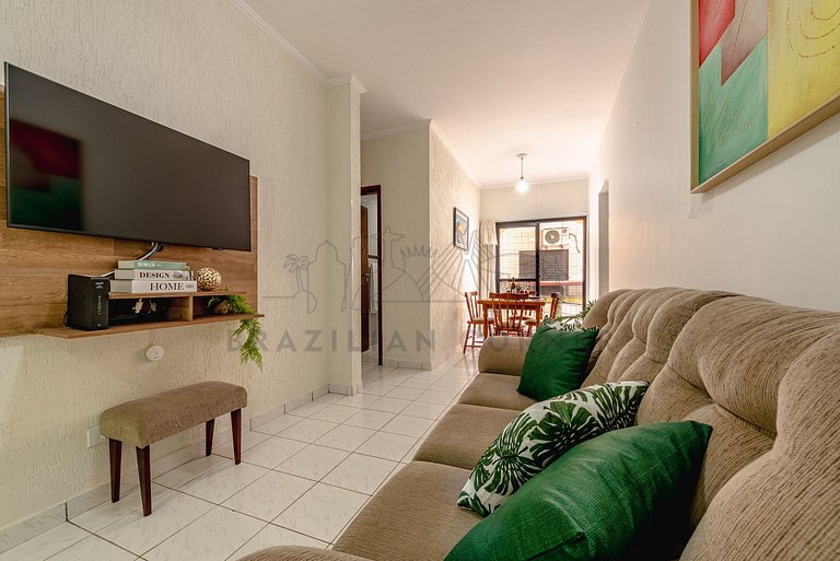 Apartamento aconchegante a 85 m da Praia com vaga