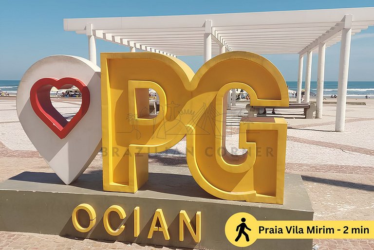 Apartamento aconchegante a 85 m da Praia com vaga