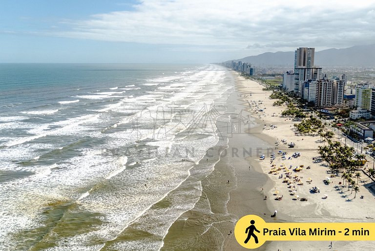 Apartamento aconchegante a 85 m da Praia com vaga