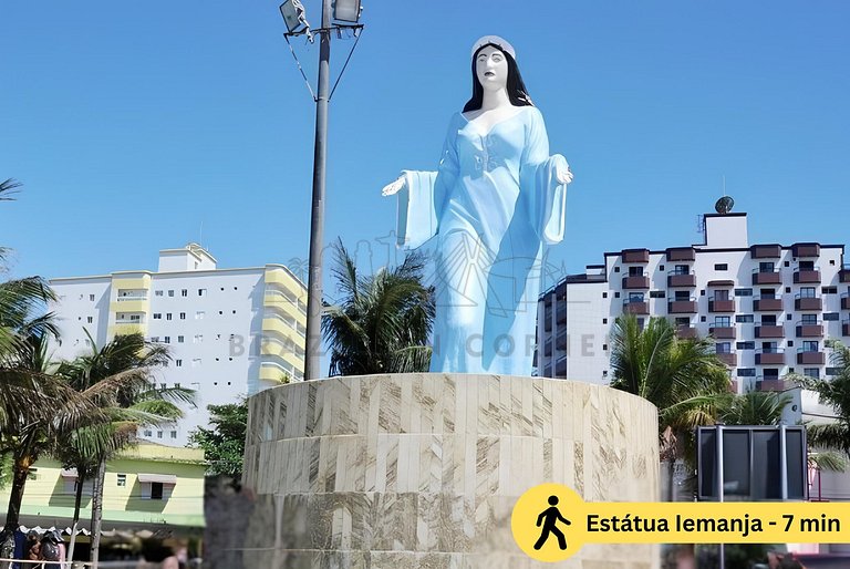 Apartamento aconchegante a 85 m da Praia com vaga