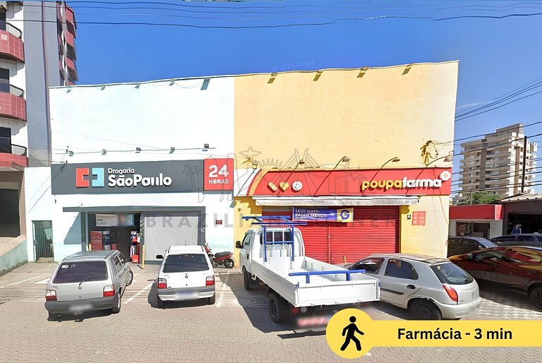 Apartamento aconchegante a 85 m da Praia com vaga