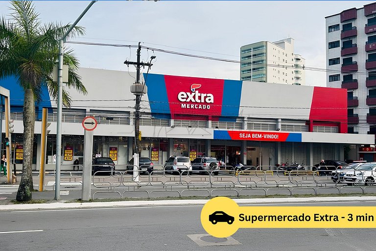 Apartamento aconchegante a 85 m da Praia com vaga