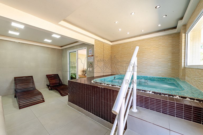 200m da praia com piscina ,churrasqueira e jacuzzi