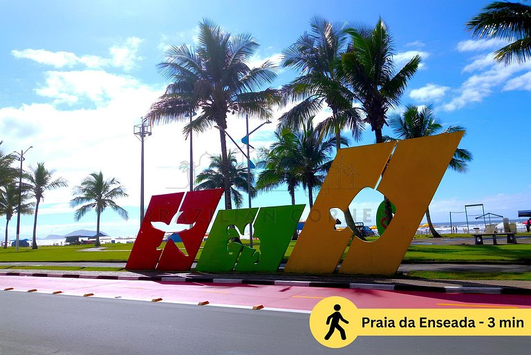 200m da praia com piscina ,churrasqueira e jacuzzi