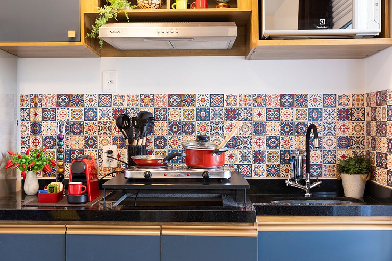 Moderno, completo, com escritório, AC e Academia