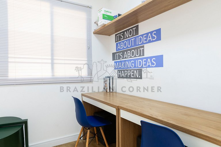 Modern, complete with Office, AC, and Gym