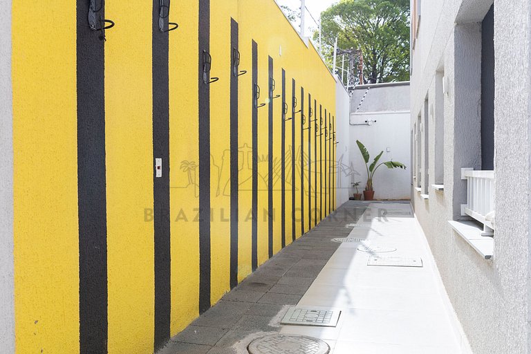 Moderno, completo, com escritório, AC e Academia