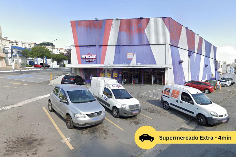 Perto do Aeroporto com escritório, AC e Academia