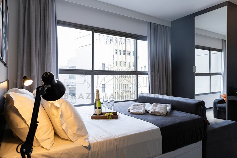 Moderno, AC, academia 24h, rooftop, próx ao metrô