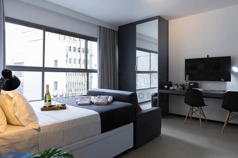 Moderno, AC, academia 24h, rooftop, próx ao metrô