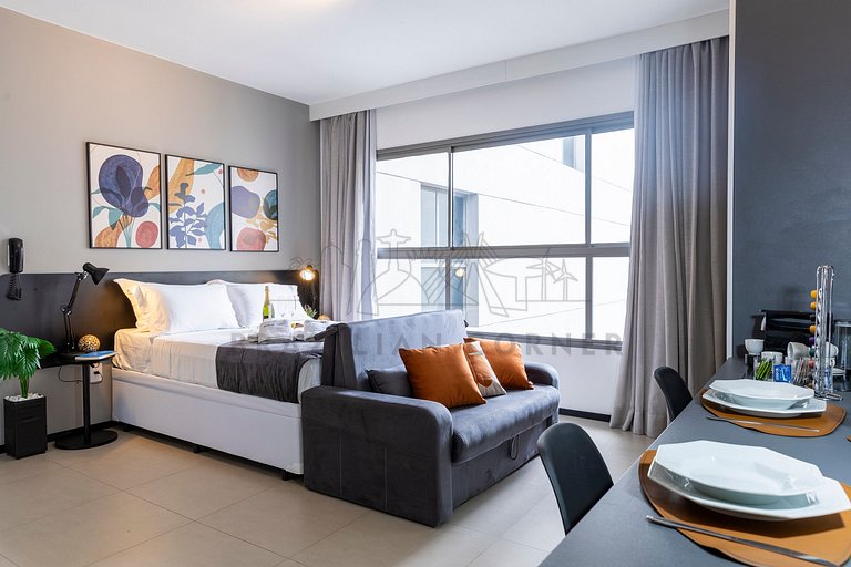 Moderno, AC, academia 24h, rooftop, próx ao metrô